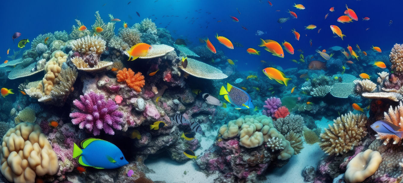 Exotic and awe-inspiring Corel reefs